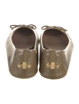 Jimmy Choo Leather Lasercut Accents Ballet Flats