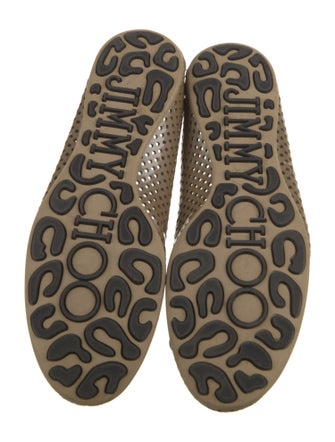 Jimmy Choo Leather Lasercut Accents Ballet Flats