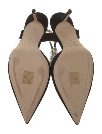 Jimmy Choo Suede Crystal Embellishments Slingback Pumps