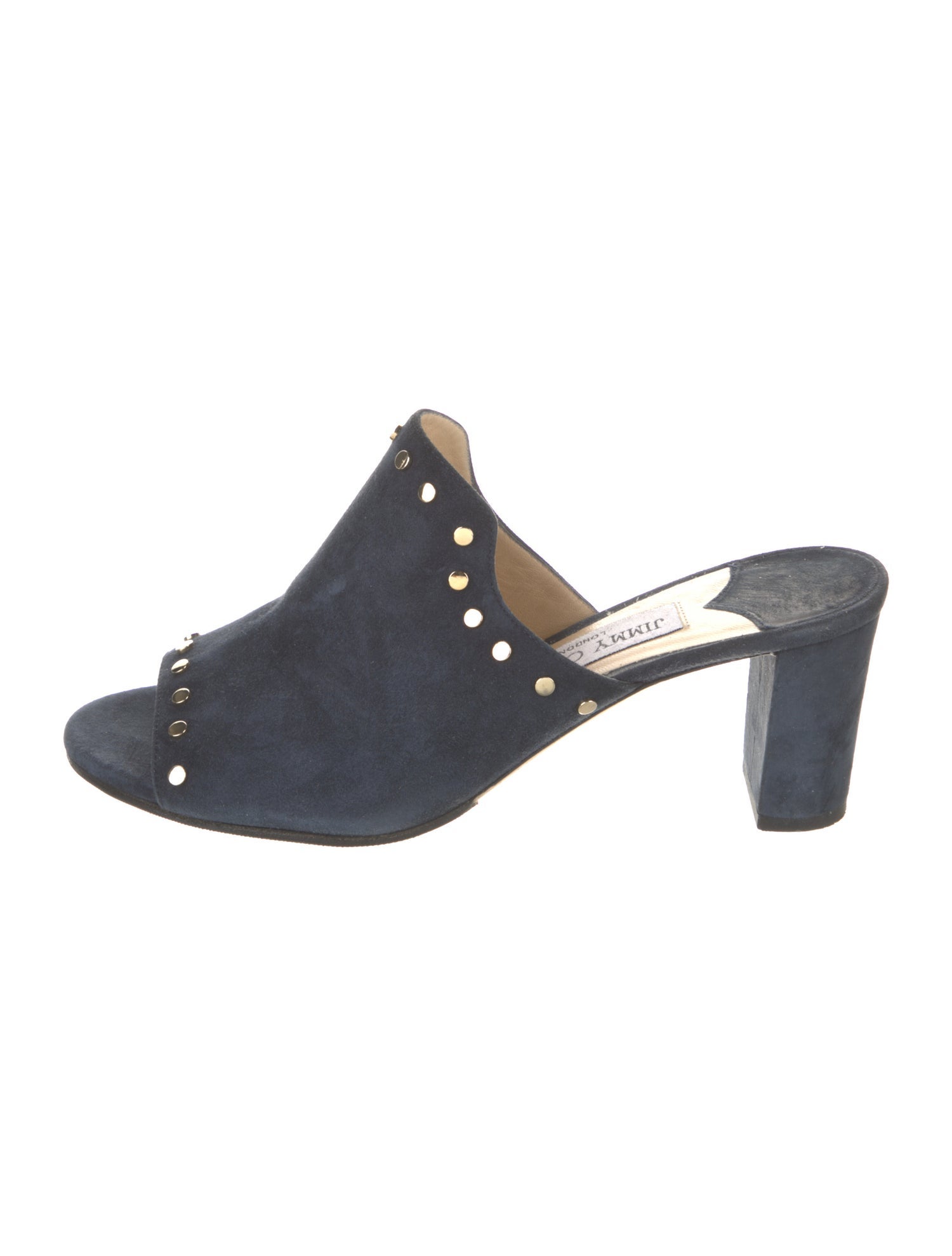 Jimmy Choo Suede Studded Accents Slides