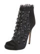 Jimmy Choo Suede Crystal Embellishments Lace-Up Boots