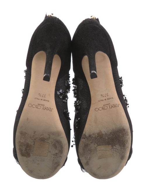 Jimmy Choo Suede Crystal Embellishments Lace-Up Boots