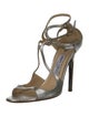 Jimmy Choo Leather T-Strap Sandals