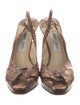 Jimmy Choo Python Animal Print Slingback Pumps