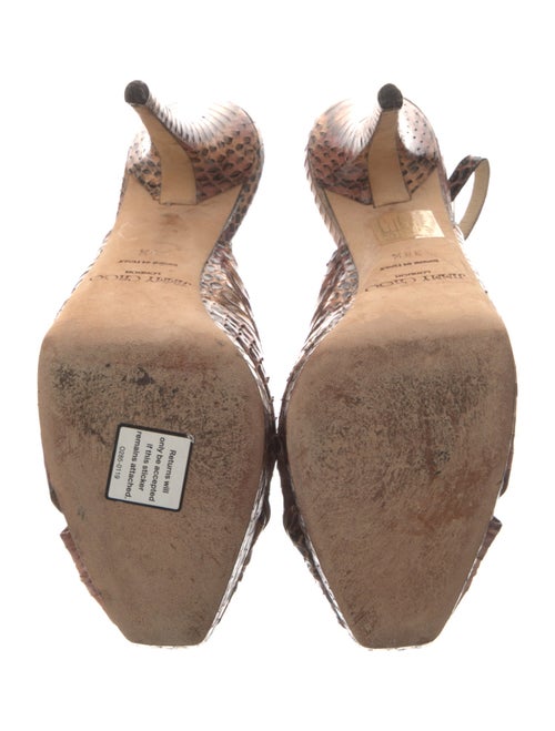 Jimmy Choo Python Animal Print Slingback Pumps