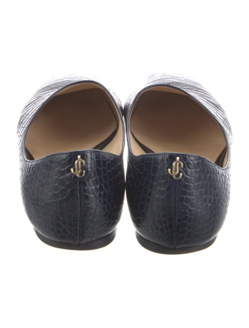 Jimmy Choo Leather Animal Print Flats