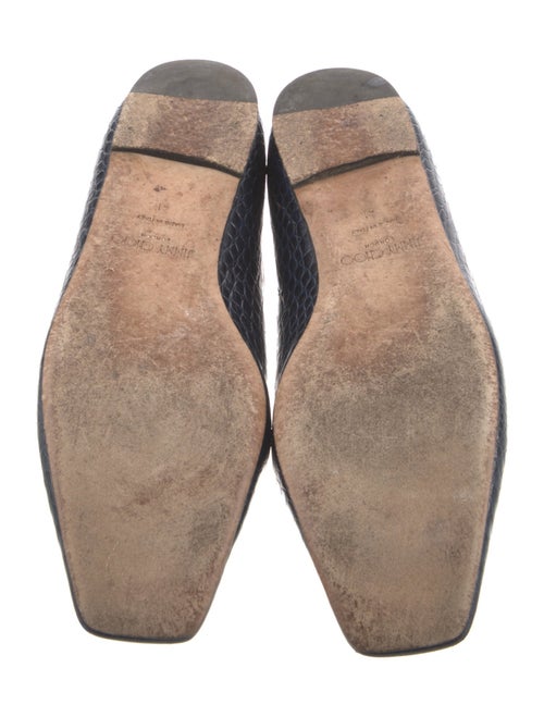 Jimmy Choo Leather Animal Print Flats