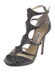 Jimmy Choo Leather Printed Gladiator Sandals