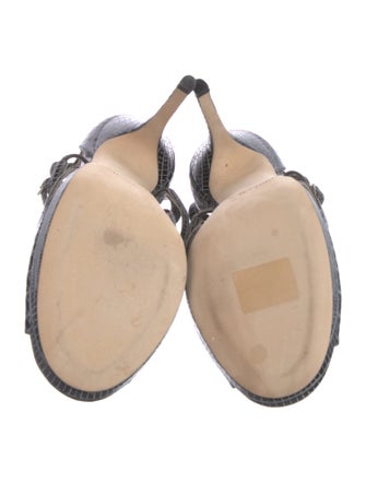 Jimmy Choo Leather Printed Gladiator Sandals