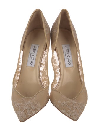 Jimmy Choo Lace Floral Print Pumps