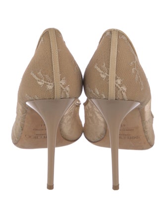 Jimmy Choo Lace Floral Print Pumps