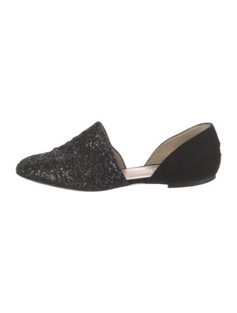 Jimmy Choo Glitter Glitter Accents D'Orsay Flats