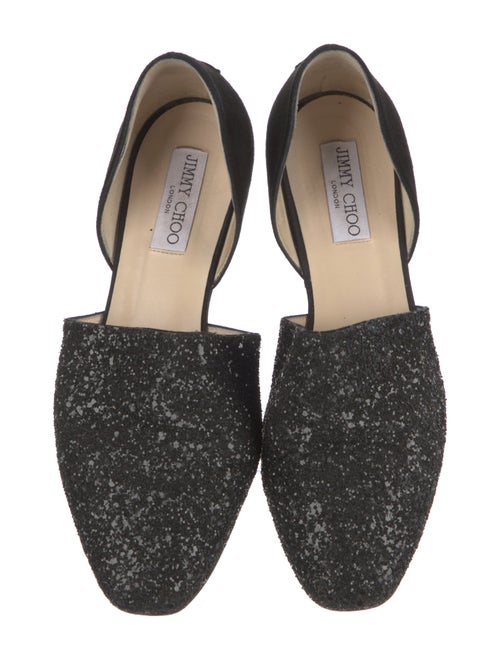 Jimmy Choo Glitter Glitter Accents D'Orsay Flats