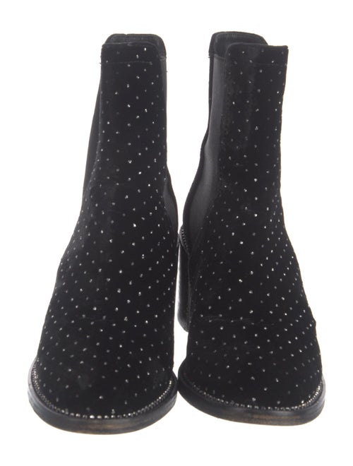 Jimmy Choo Velvet Polka Dot Print Chelsea Boots