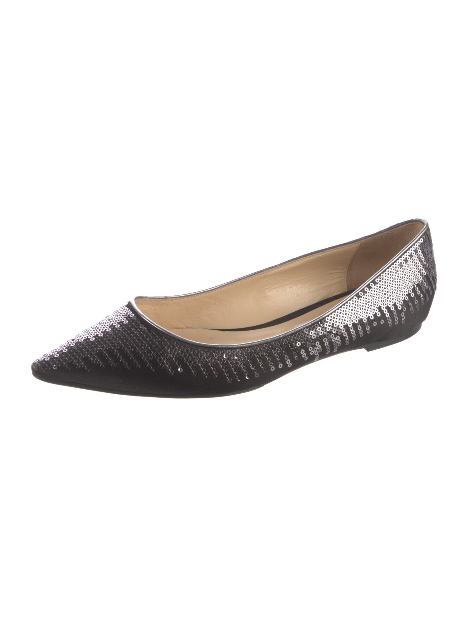 Jimmy Choo Satin Patterned Ballet Flats