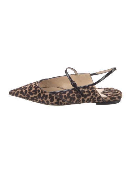 Jimmy Choo Ponyhair Animal Print Slingback Flats