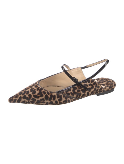 Jimmy Choo Ponyhair Animal Print Slingback Flats