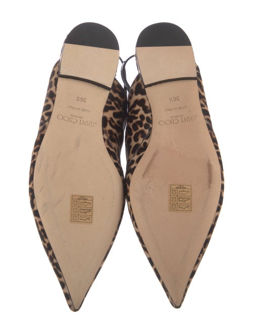 Jimmy Choo Ponyhair Animal Print Slingback Flats