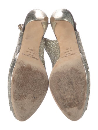 Jimmy Choo Glitter Glitter Accents Slingback Pumps