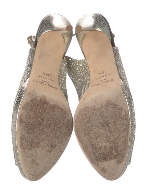 Jimmy Choo Glitter Glitter Accents Slingback Pumps