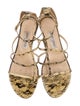 Jimmy Choo Snakeskin Animal Print Gladiator Sandals