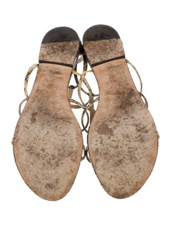 Jimmy Choo Snakeskin Animal Print Gladiator Sandals