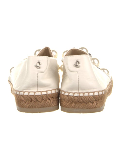 Jimmy Choo Leather Studded Accents Espadrilles