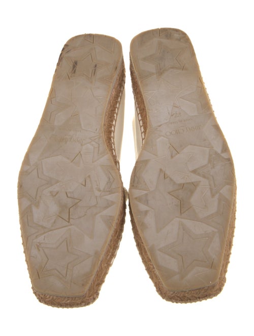 Jimmy Choo Leather Studded Accents Espadrilles