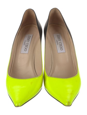 Jimmy Choo Patent Leather Printed Pumps