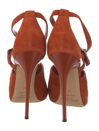 Jimmy Choo Suede T-Strap Pumps