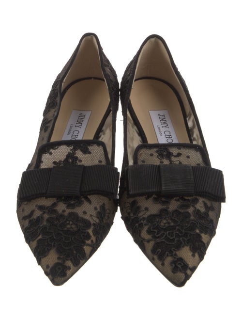 Jimmy Choo Mesh Lace Pattern Flats