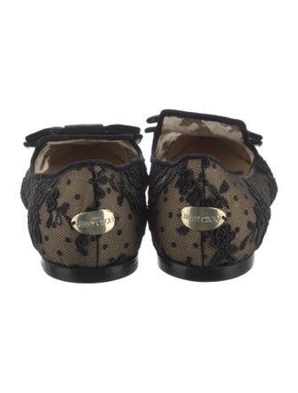Jimmy Choo Mesh Lace Pattern Flats