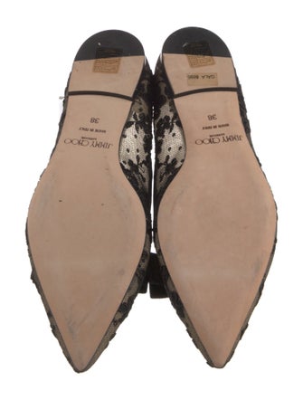 Jimmy Choo Mesh Lace Pattern Flats
