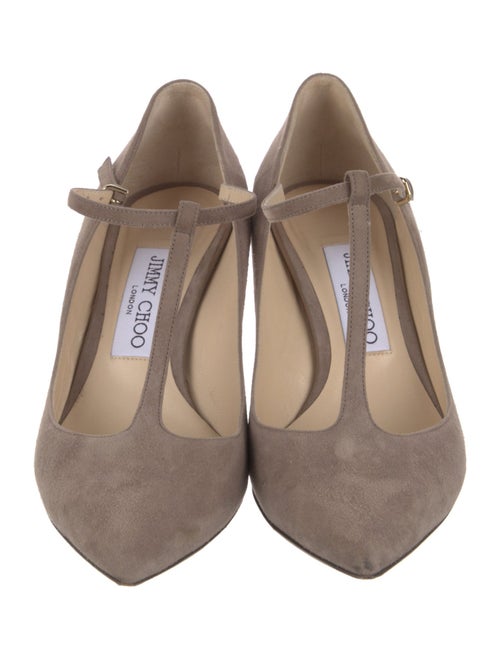 Jimmy Choo Suede T-Strap Pumps