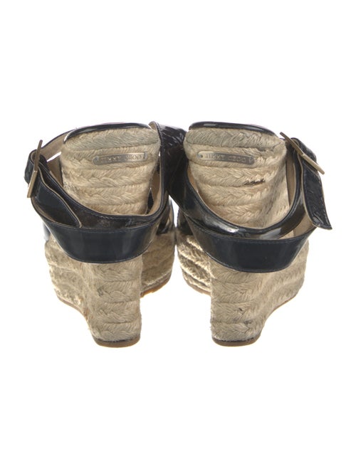 Jimmy Choo Patent Leather Braided Accents Espadrilles