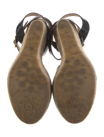 Jimmy Choo Patent Leather Braided Accents Espadrilles