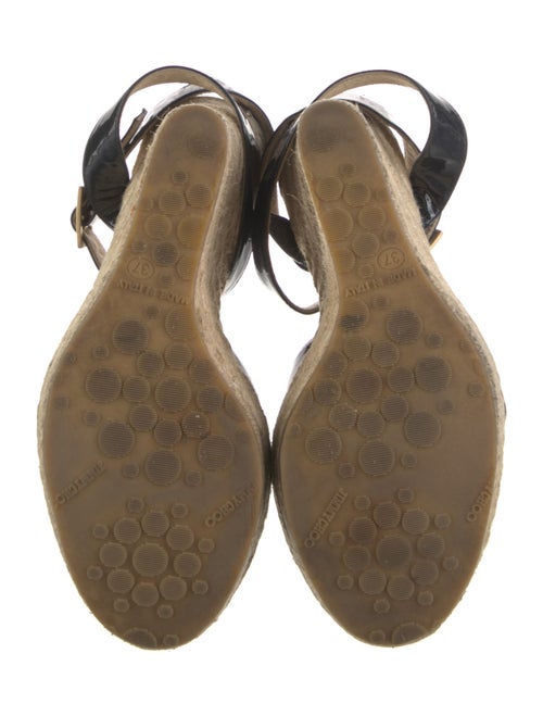 Jimmy Choo Patent Leather Braided Accents Espadrilles