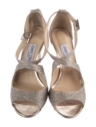 Jimmy Choo Glitter Glitter Accents Sandals