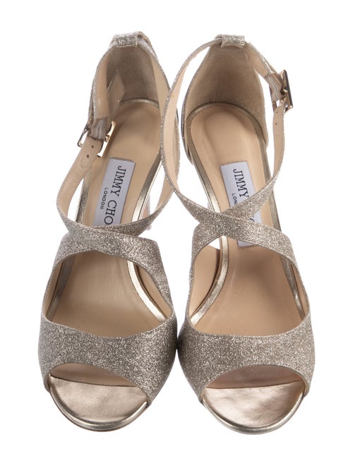 Jimmy Choo Glitter Glitter Accents Sandals