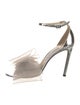 Jimmy Choo Patent Leather Mesh Accents Sandals