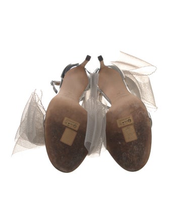 Jimmy Choo Patent Leather Mesh Accents Sandals