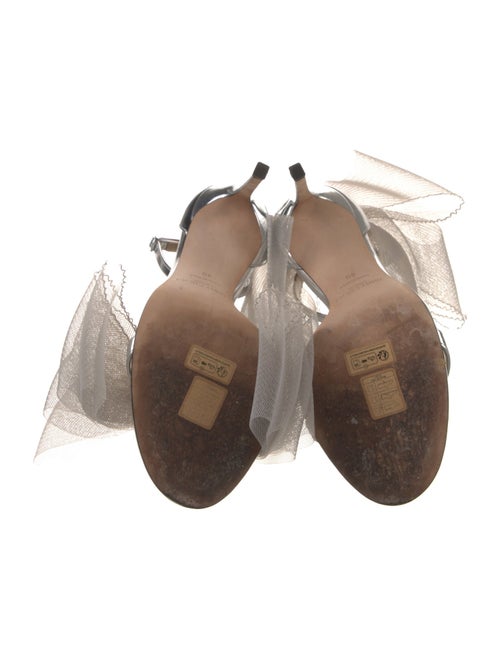 Jimmy Choo Patent Leather Mesh Accents Sandals