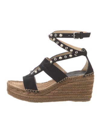 Jimmy Choo Suede Studded Accents Espadrilles
