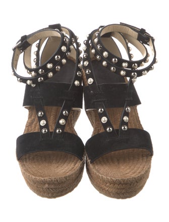 Jimmy Choo Suede Studded Accents Espadrilles