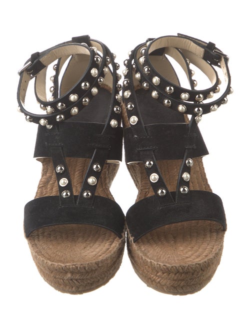 Jimmy Choo Suede Studded Accents Espadrilles