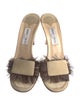 Jimmy Choo Suede Animal Print Slides