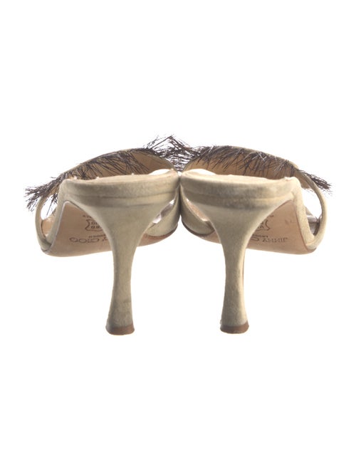 Jimmy Choo Suede Animal Print Slides