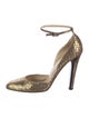 Jimmy Choo Embossed Leather Animal Print D'Orsay Pumps