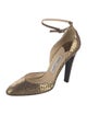 Jimmy Choo Embossed Leather Animal Print D'Orsay Pumps