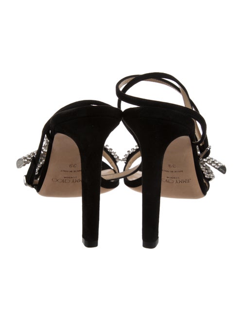 Jimmy Choo Suede Bow Accents Sandals